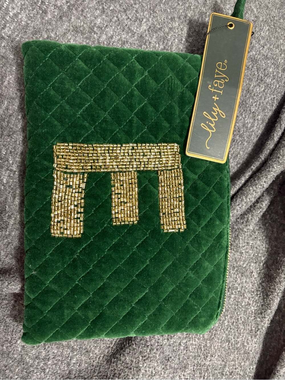 Dark Green “E” pouch